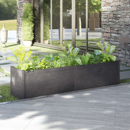 Plantenbak 200X50X50 Cm Massief Grenenhout Grijs