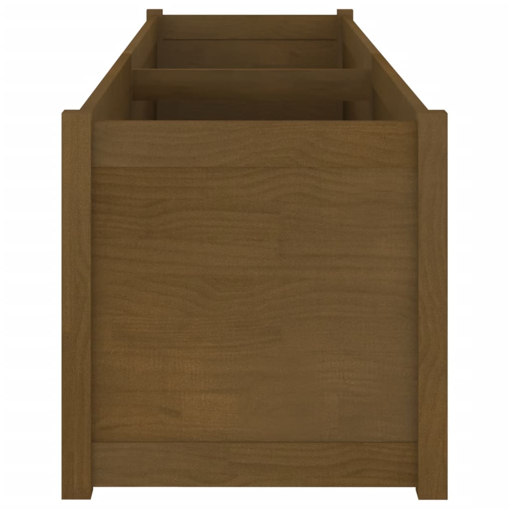 Plantenbak 200X50X50 Cm Massief Grenenhout Honingbruin