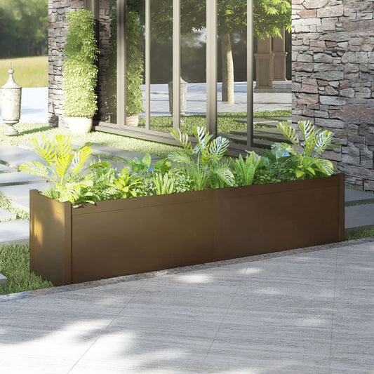 Plantenbak 200X50X50 Cm Massief Grenenhout Honingbruin