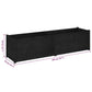 Plantenbak 200X50X50 Cm Massief Grenenhout Zwart