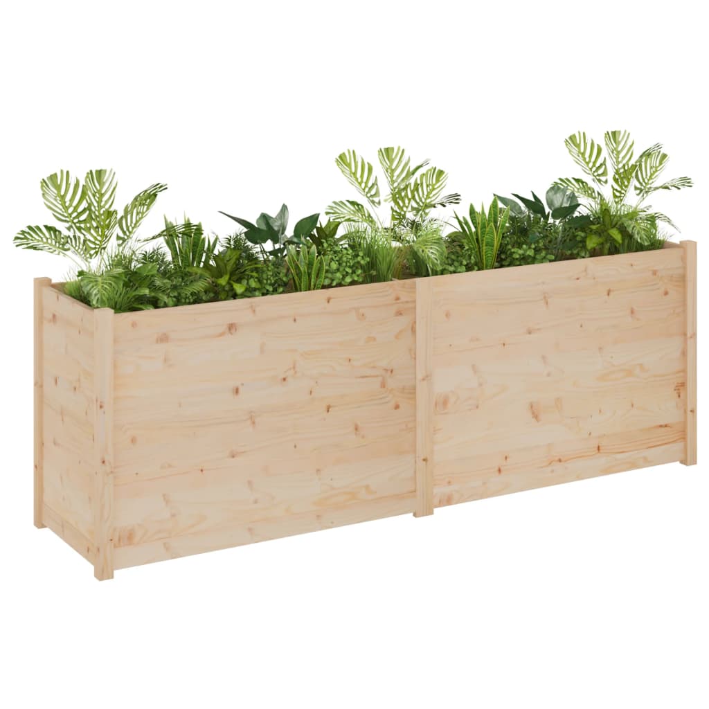 Plantenbak 200X50X70 Cm Massief Grenenhout