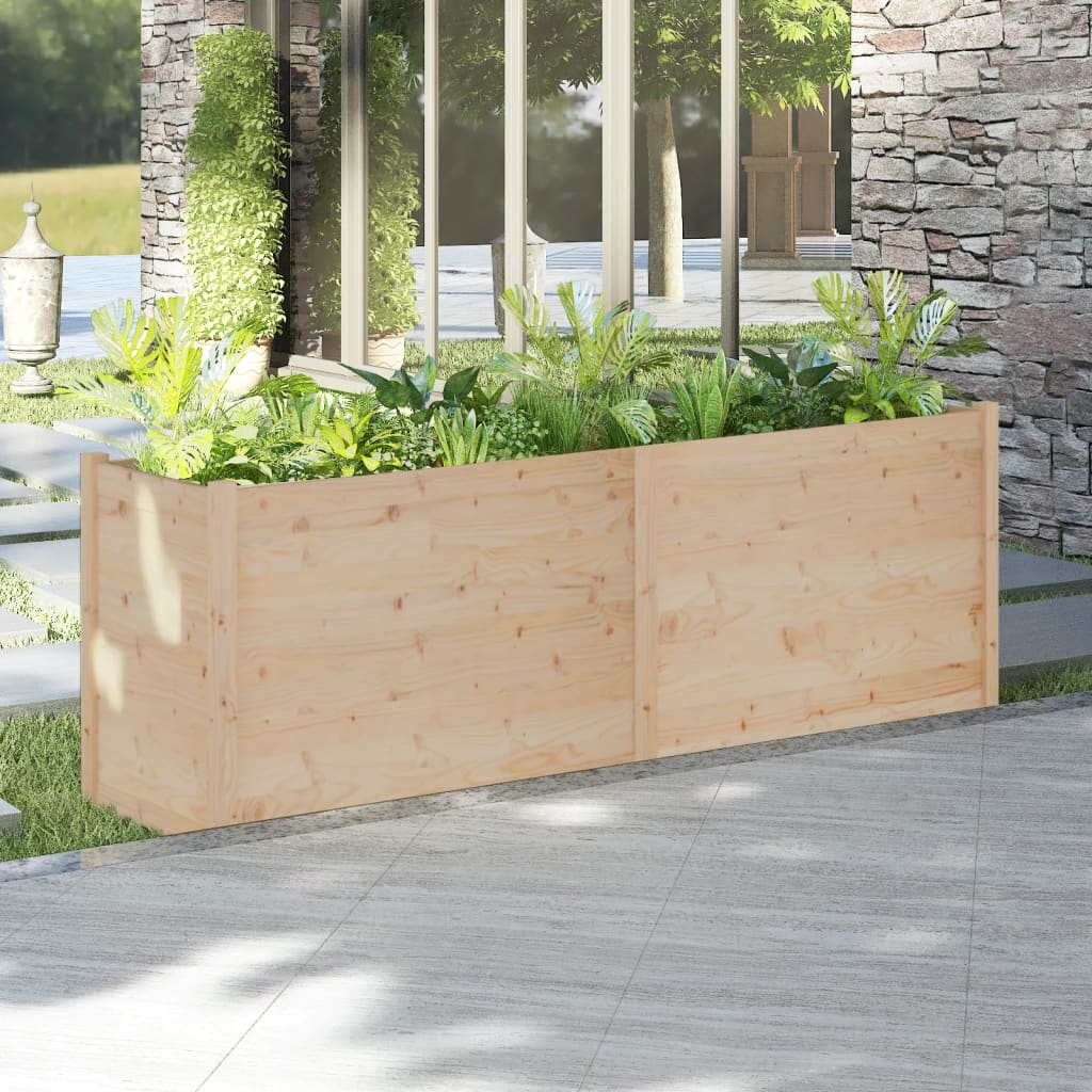 Plantenbak 200X50X70 Cm Massief Grenenhout