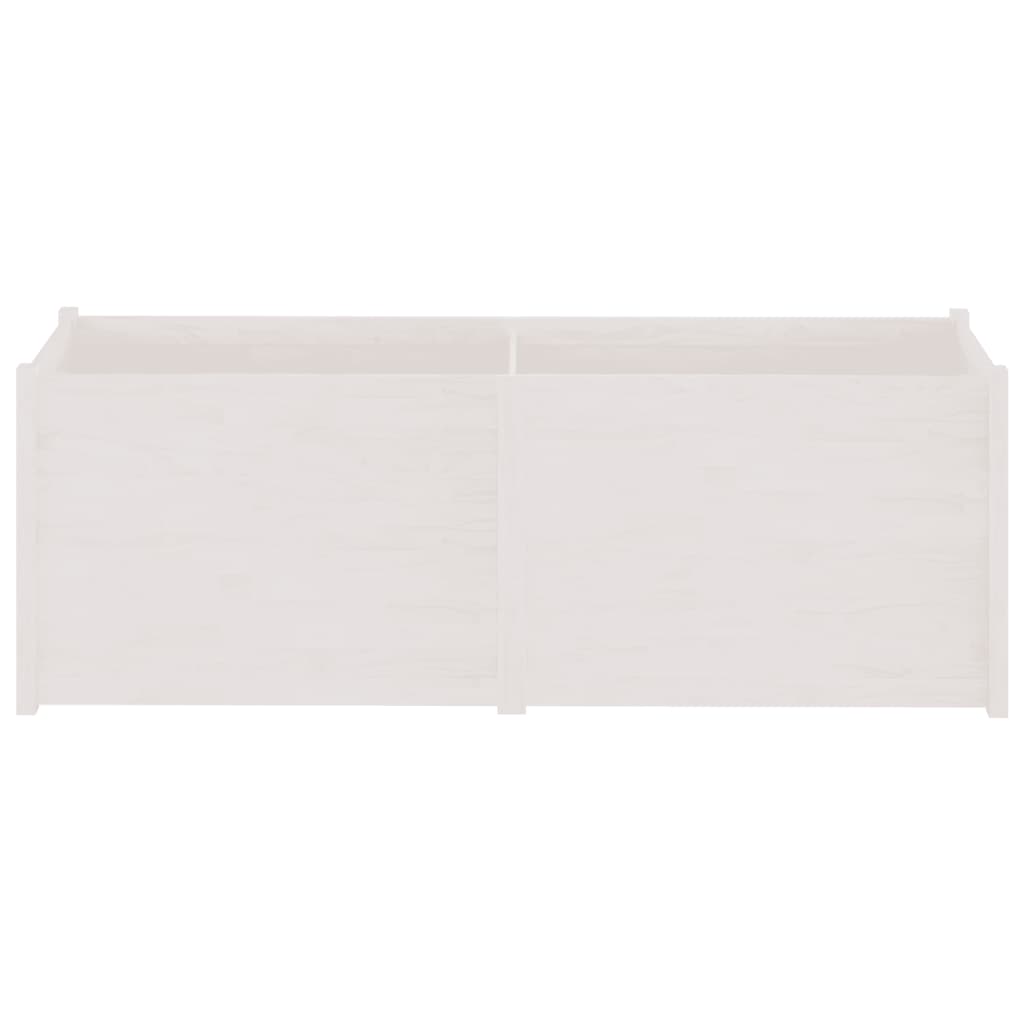 Plantenbak 200X50X70 Cm Massief Grenenhout Wit
