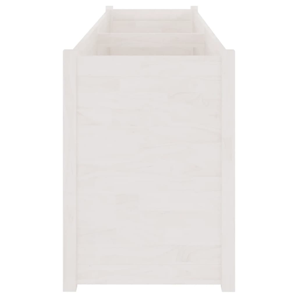Plantenbak 200X50X70 Cm Massief Grenenhout Wit