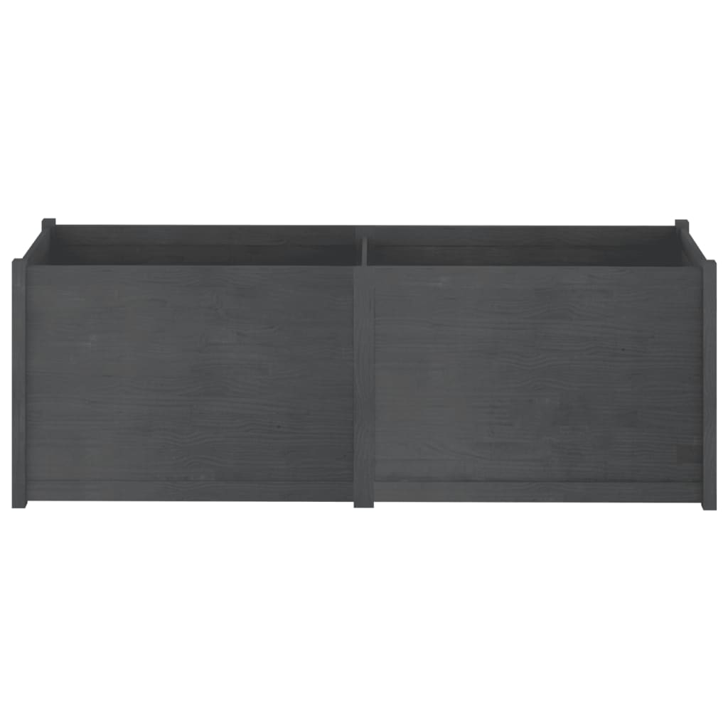 Plantenbak 200X50X70 Cm Massief Grenenhout Grijs