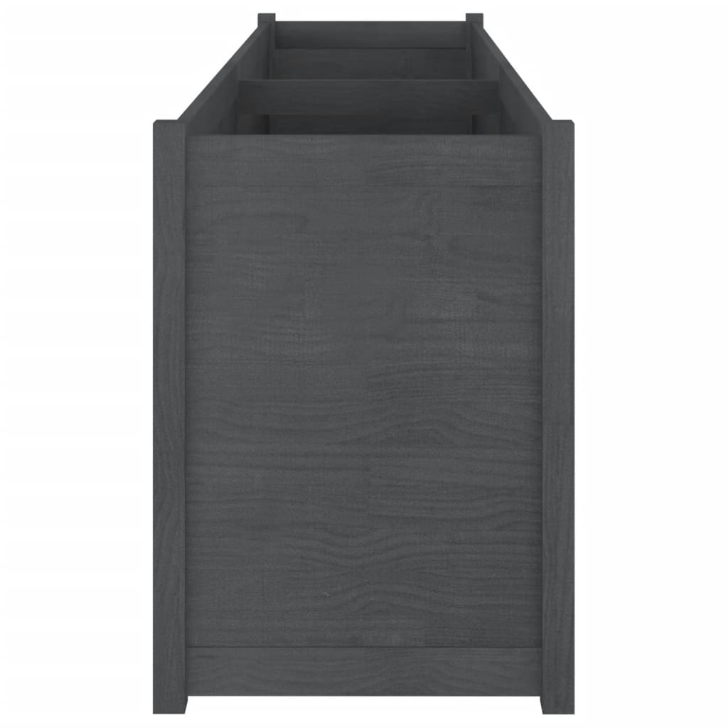 Plantenbak 200X50X70 Cm Massief Grenenhout Grijs
