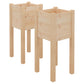 Plantenbakken 2 St 31X31X70 Cm Massief Grenenhout