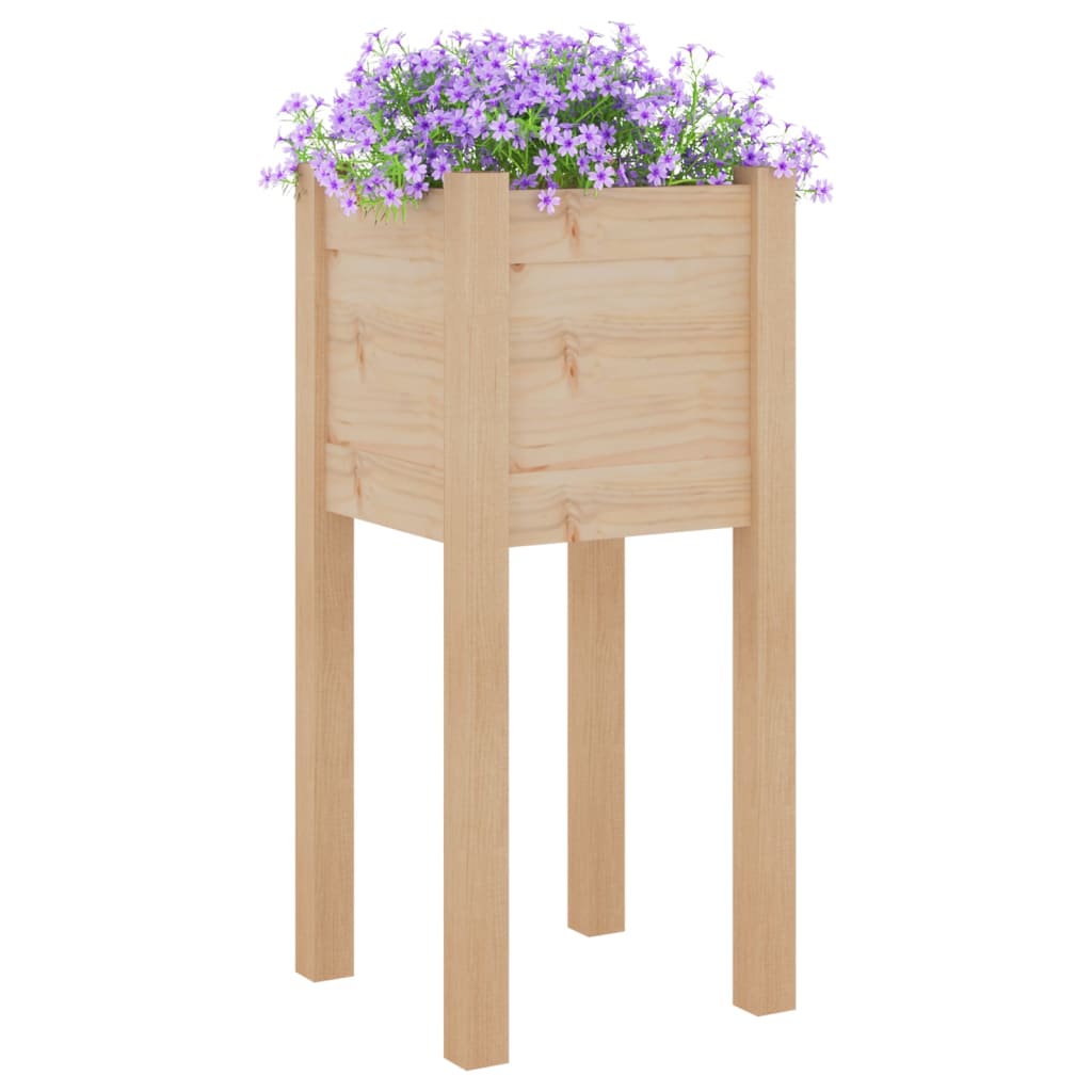 Plantenbakken 2 St 31X31X70 Cm Massief Grenenhout