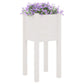 Plantenbak 31X31X70 Cm Massief Grenenhout Wit