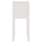 Plantenbak 31X31X70 Cm Massief Grenenhout Wit