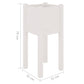 Plantenbak 31X31X70 Cm Massief Grenenhout Wit