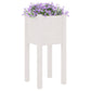 Plantenbakken 2 St 31X31X70 Cm Massief Grenenhout Wit