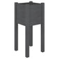 Plantenbak 31X31X70 Cm Massief Grenenhout Grijs