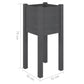 Plantenbakken 2 St 31X31X70 Cm Massief Grenenhout Grijs