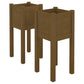 Plantenbakken 2 St 31X31X70 Cm Massief Grenenhout Honingbruin