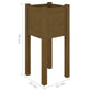 Plantenbakken 2 St 31X31X70 Cm Massief Grenenhout Honingbruin