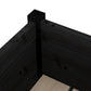 Plantenbakken 2 St 31X31X70 Cm Massief Grenenhout Zwart