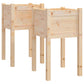 Plantenbakken 2 St 40X40X70 Cm Massief Grenenhout