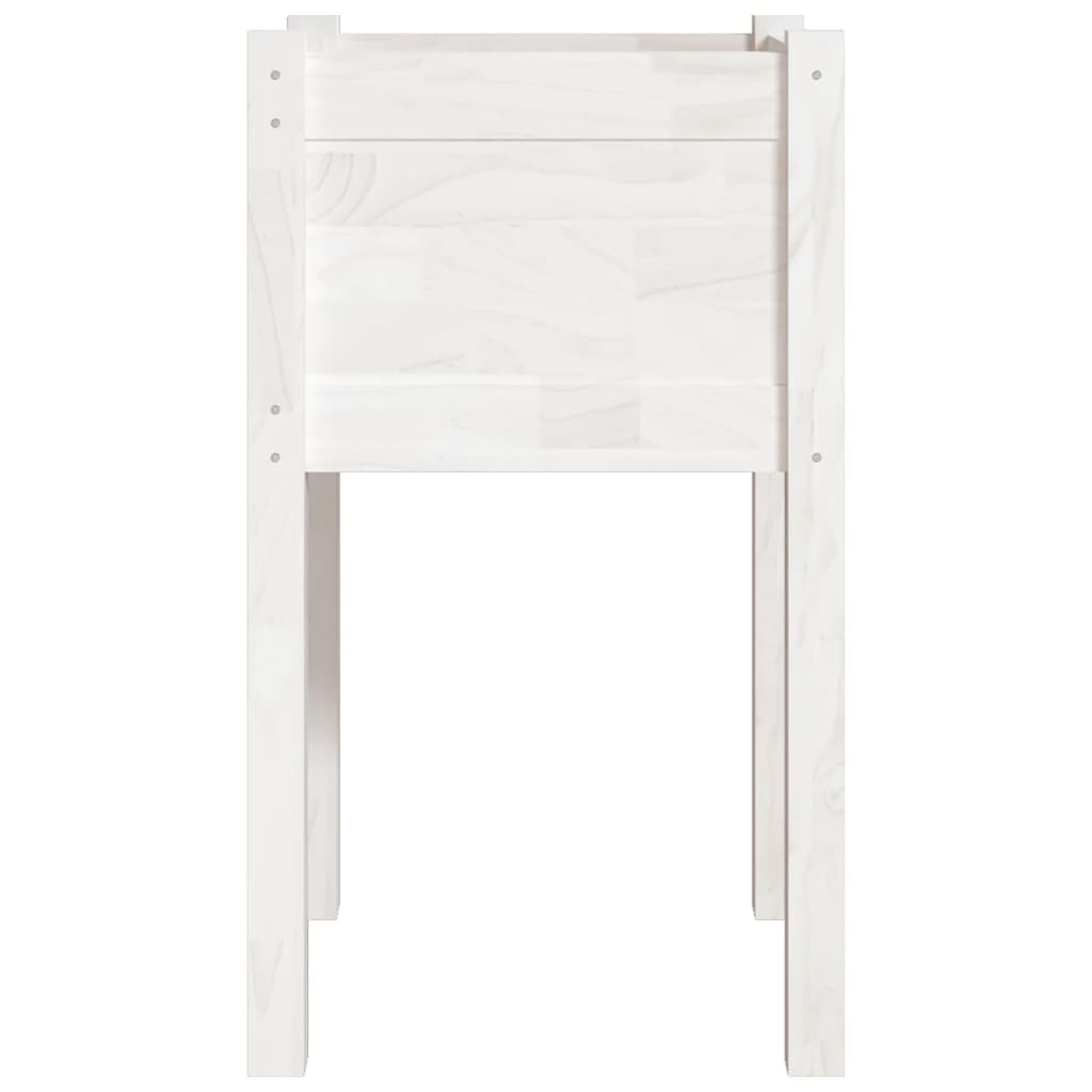 Plantenbak 40X40X70 Cm Massief Grenenhout Wit