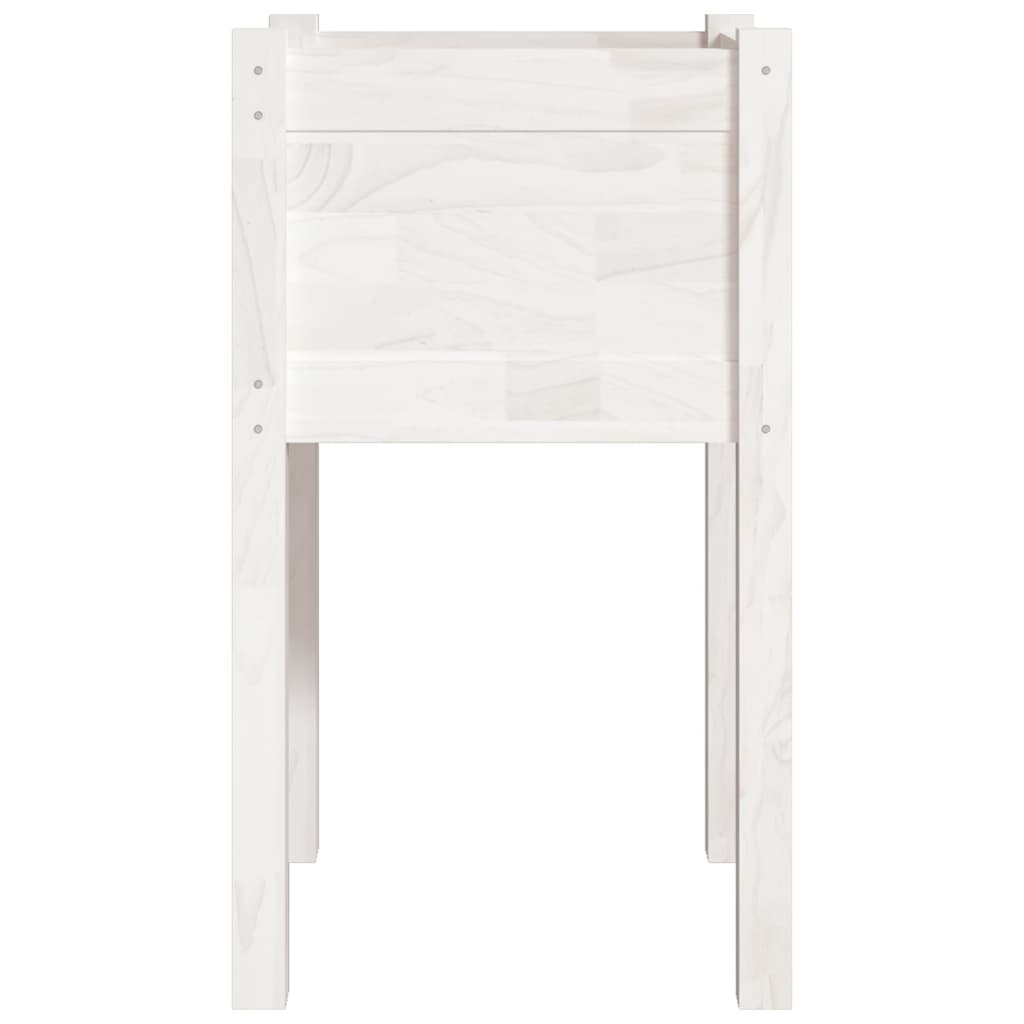 Plantenbakken 2 St 40X40X70 Cm Massief Grenenhout Wit