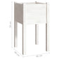 Plantenbakken 2 St 40X40X70 Cm Massief Grenenhout Wit