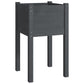 Plantenbak 40X40X70 Cm Massief Grenenhout Grijs