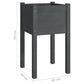 Plantenbak 40X40X70 Cm Massief Grenenhout Grijs