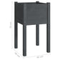 Plantenbakken 2 St 40X40X70 Cm Massief Grenenhout Grijs