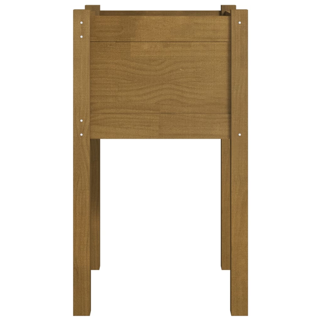 Plantenbak 40X40X70 Cm Massief Grenenhout Honingbruin