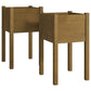 Plantenbakken 2 St 40X40X70 Cm Massief Grenenhout Honingbruin