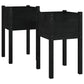 Plantenbakken 2 St 40X40X70 Cm Massief Grenenhout Zwart