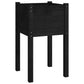 Plantenbakken 2 St 40X40X70 Cm Massief Grenenhout Zwart