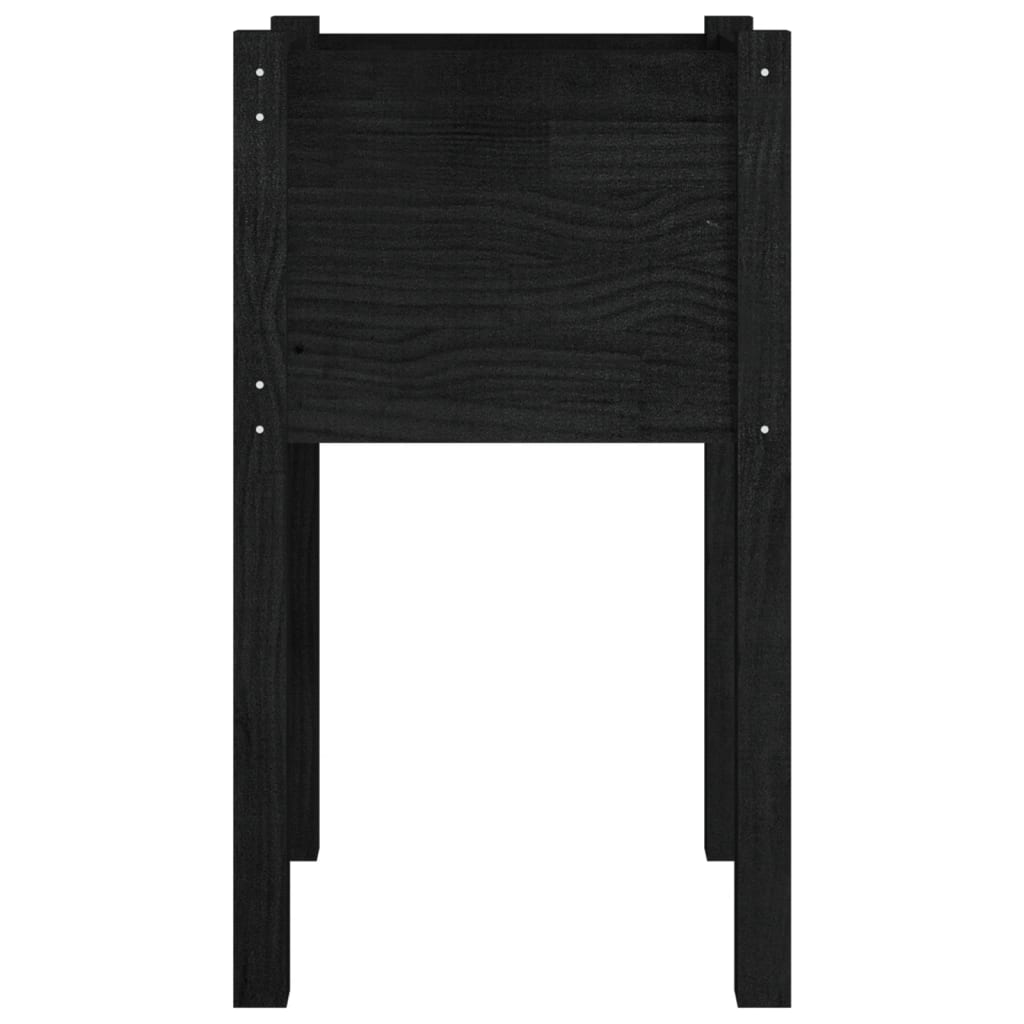 Plantenbakken 2 St 40X40X70 Cm Massief Grenenhout Zwart