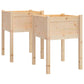Plantenbakken 2 St 50X50X70 Cm Massief Grenenhout
