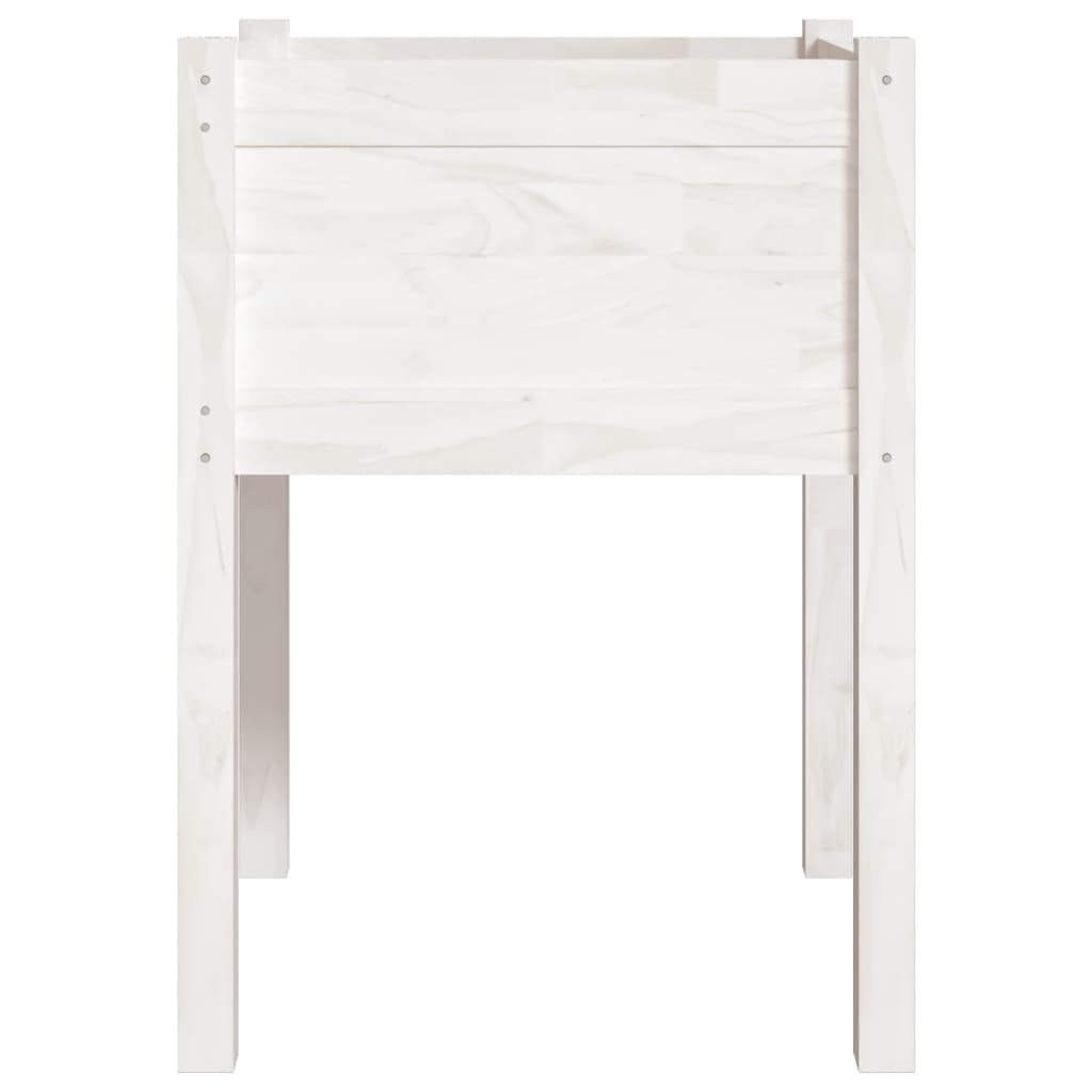 Plantenbak 50X50X70 Cm Massief Grenenhout Wit