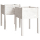 Plantenbakken 2 St 50X50X70 Cm Massief Grenenhout Wit