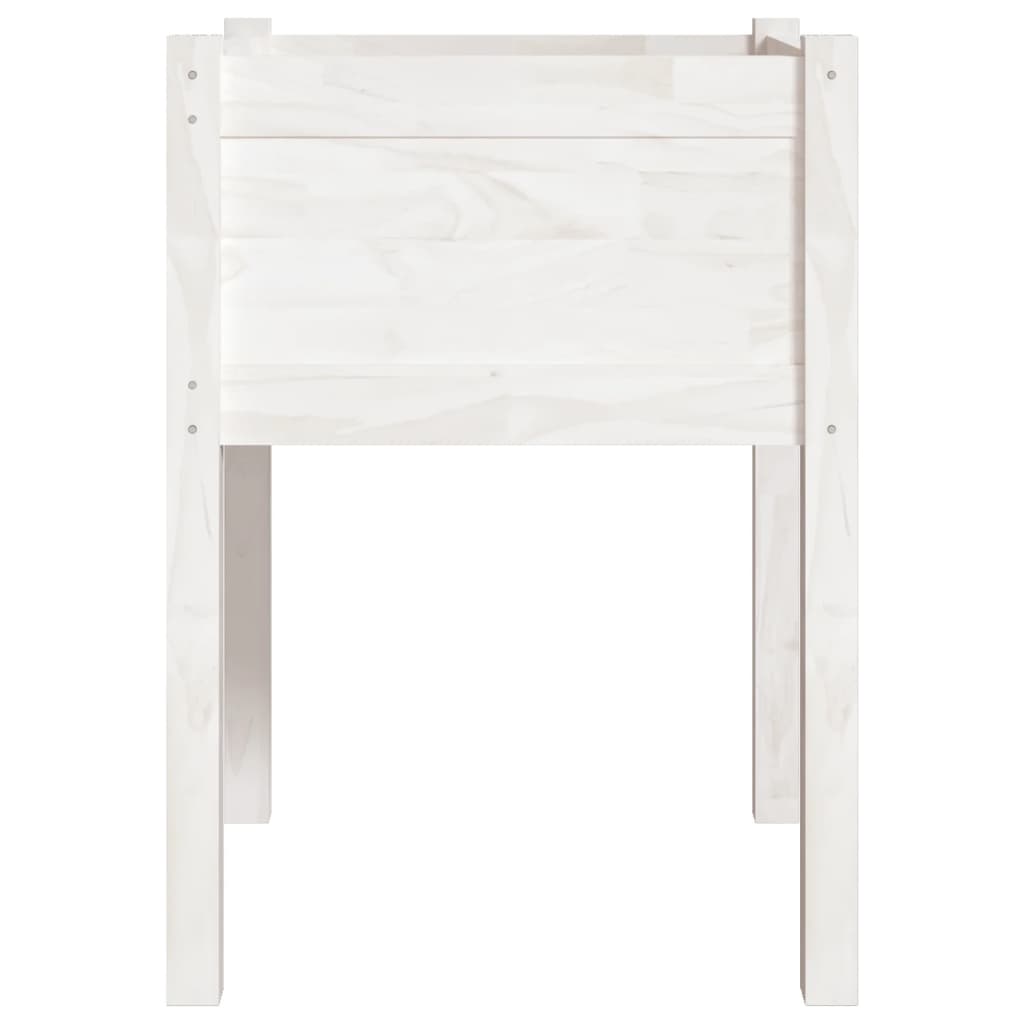 Plantenbakken 2 St 50X50X70 Cm Massief Grenenhout Wit