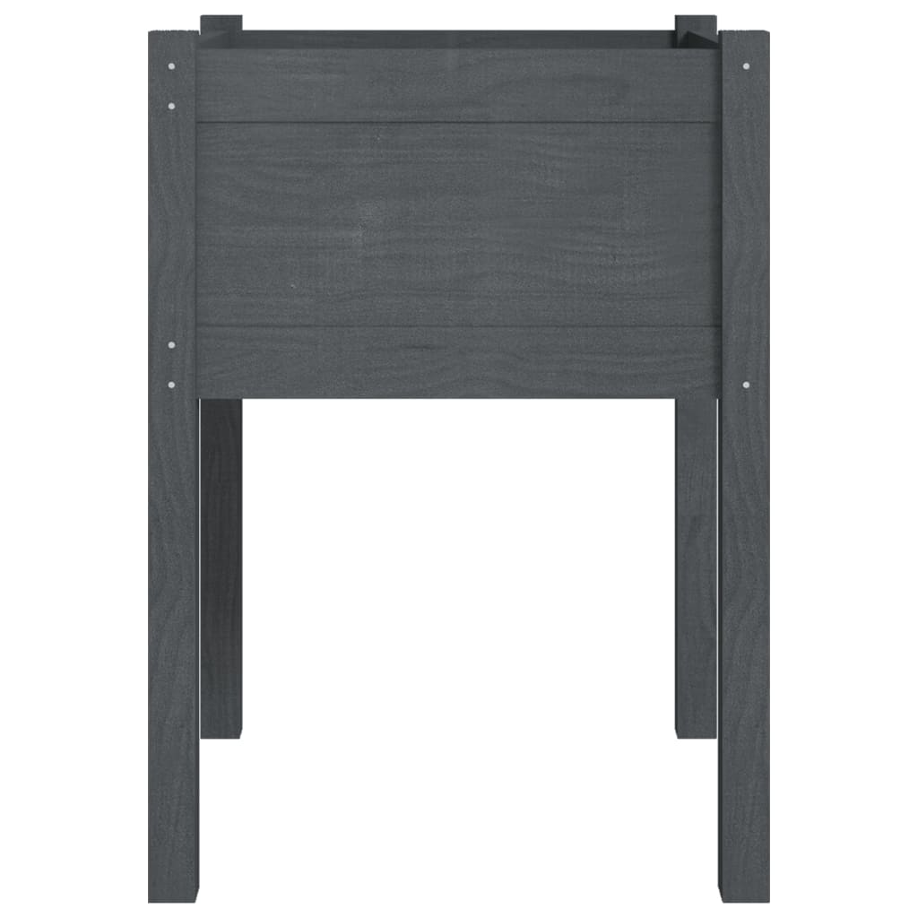 Plantenbak 50X50X70 Cm Massief Grenenhout Grijs