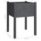 Plantenbak 50X50X70 Cm Massief Grenenhout Grijs