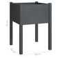 Plantenbakken 2 St 50X50X70 Cm Massief Grenenhout Grijs