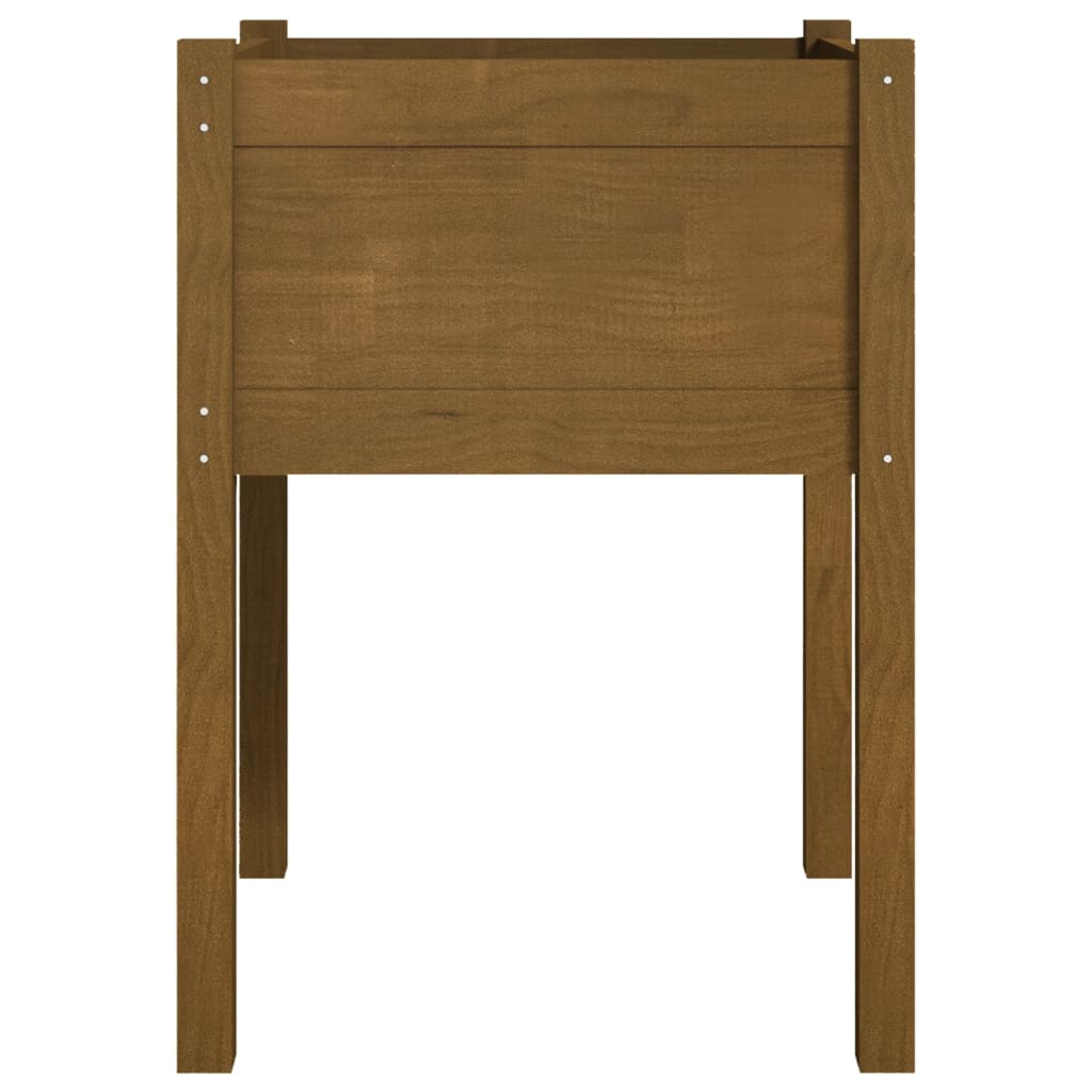 Plantenbak 50X50X70 Cm Massief Grenenhout Honingbruin