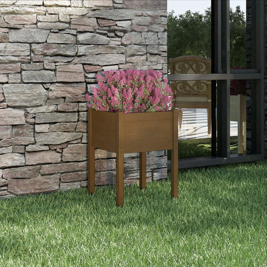 Plantenbak 50X50X70 Cm Massief Grenenhout Honingbruin