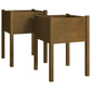 Plantenbaken 2 St 50X50X70 Cm Massief Grenenhout Honingbruin