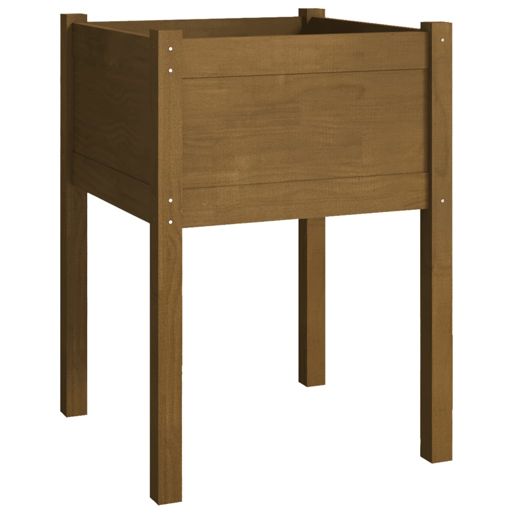 Plantenbaken 2 St 50X50X70 Cm Massief Grenenhout Honingbruin
