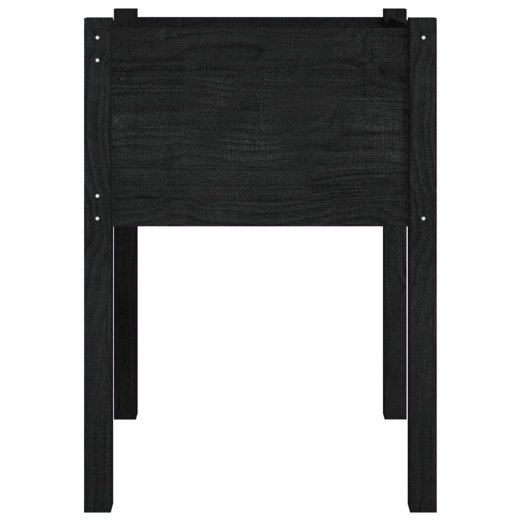 Plantenbakken 2 St 50X50X70 Cm Massief Grenenhout Zwart