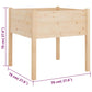 Plantenbak 70X70X70 Cm Massief Grenenhout