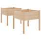 Plantenbakken 2 St 70X70X70 Cm Massief Grenenhout
