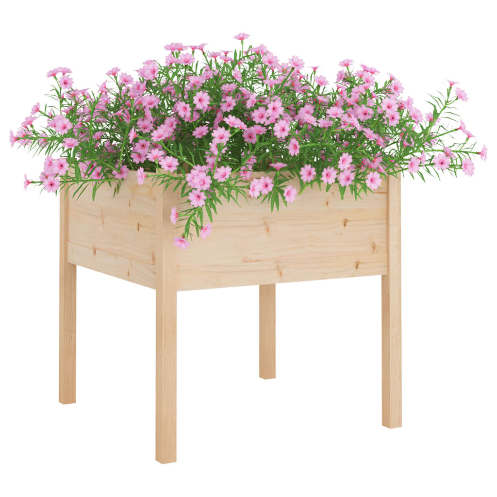Plantenbakken 2 St 70X70X70 Cm Massief Grenenhout
