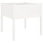 Plantenbak 70X70X70 Cm Massief Grenenhout Wit