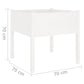 Plantenbak 70X70X70 Cm Massief Grenenhout Wit